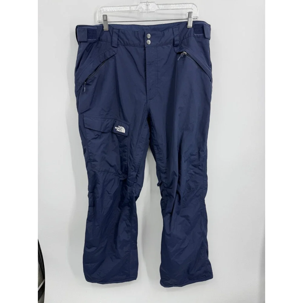 The North Face HyVent Freedom Snow Pants Mens XL Navy Blue Insulated Ski Cargo